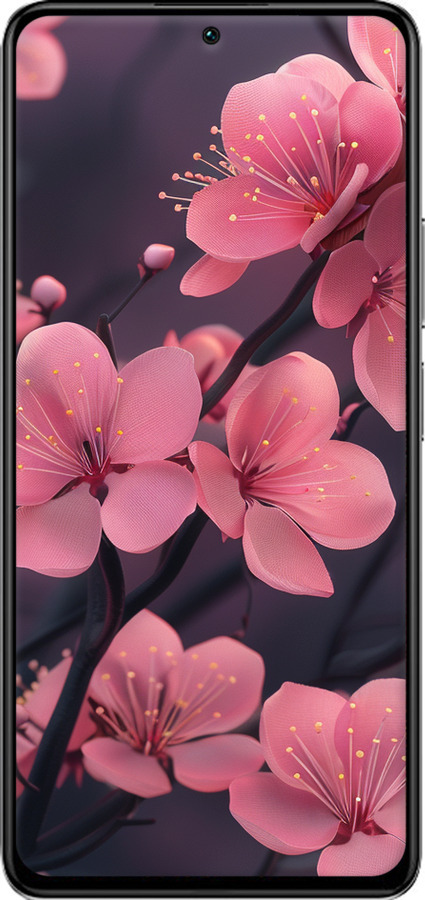 TPU чехол Пурпурова сакура для Xiaomi Redmi K40S - 6075b-2582 изображение 