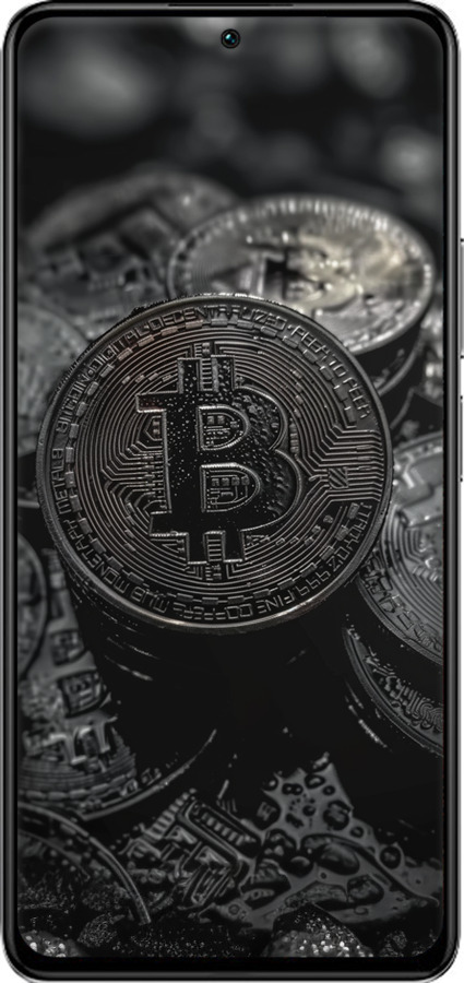 TPU чехол Black Bitcoin для Xiaomi Redmi K40S - 6090b-2582 изображение 