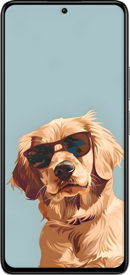 TPU чехол Пес в очках для Xiaomi Redmi K40S - 6381b-2582 изображение 