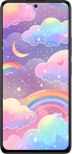 Силиконовый чехол Облака и радуга для Xiaomi Poco F4 - 6312u-3917 изображение 