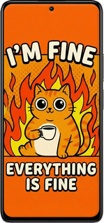 Силіконовий чехол Funny Cat для Xiaomi Poco F4 - 6786u-3917 изображение 