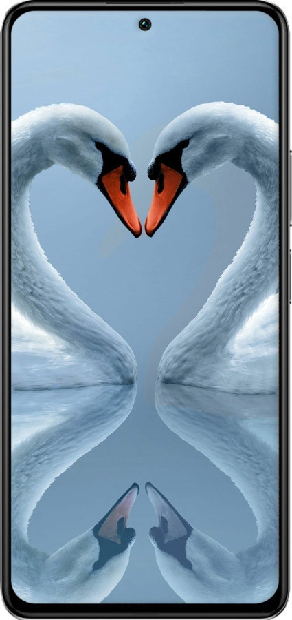 Силіконовий чехол Лебеді для Xiaomi Poco F4 - 6007u-3917 изображение 