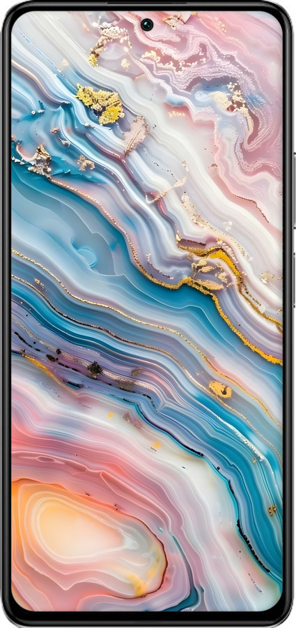 Силиконовый чехол Мрамор красивый для Xiaomi Poco F4 - 6376u-3917 изображение 