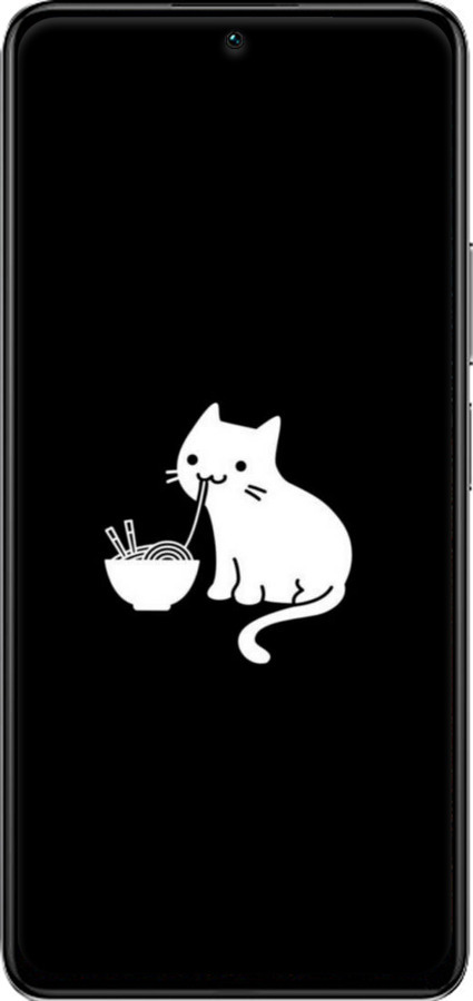 Силиконовый чехол С милым котом на черном фоне для Xiaomi Redmi K40S - 6528u-2582 изображение 