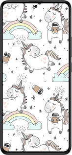 Силиконовый чехол Единорог и кофе для Xiaomi Redmi K60 Pro - 4661u-3457 изображение 