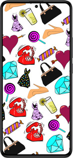 Силиконовый чехол stickers для Xiaomi Redmi K60 Pro - 4757u-3457 изображение 
