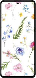 Силиконовый чехол Цветочный фон v2 для Xiaomi Redmi K60 Pro - 5472u-3457 изображение 