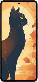 Силиконовый чехол Черная кошка v2 для Xiaomi Redmi K60 Pro - 5830u-3457 изображение 