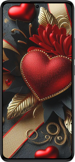 Силиконовый чехол Сердечки v2 для Xiaomi Redmi K60 Pro - 5832u-3457 изображение 