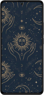 Силиконовый чехол Celestial Harmony: Sun & Moon Gold Mystic Pattern для Xiaomi Redmi K60 Pro - 6778u-3457 изображение 