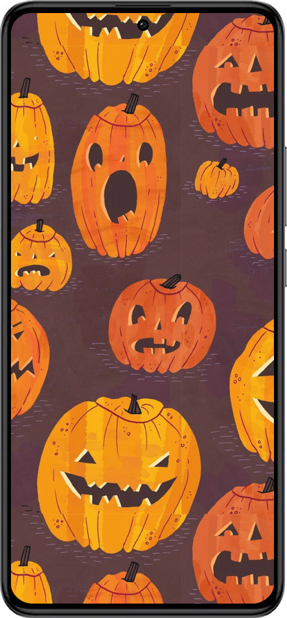 Силиконовый чехол Тыквы на Хеллоуин для Xiaomi Redmi K60 Pro - 233u-3457 изображение 