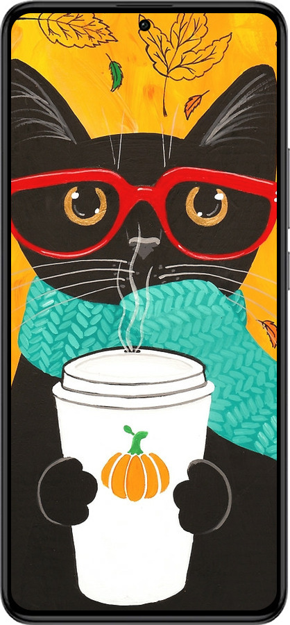 Силиконовый чехол Осенний кот для Xiaomi Redmi K60 Pro - 4026u-3457 изображение 