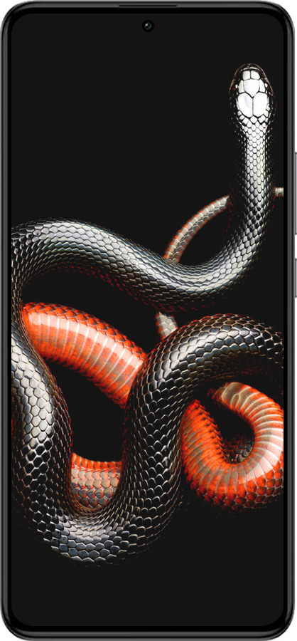 Силиконовый чехол Красно-черная змея на черном фоне для Xiaomi Redmi K60 Pro - 4063u-3457 изображение 