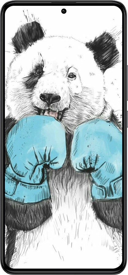 Силиконовый чехол Панда-боксер для Xiaomi Redmi K60 Pro - 4104u-3457 изображение 