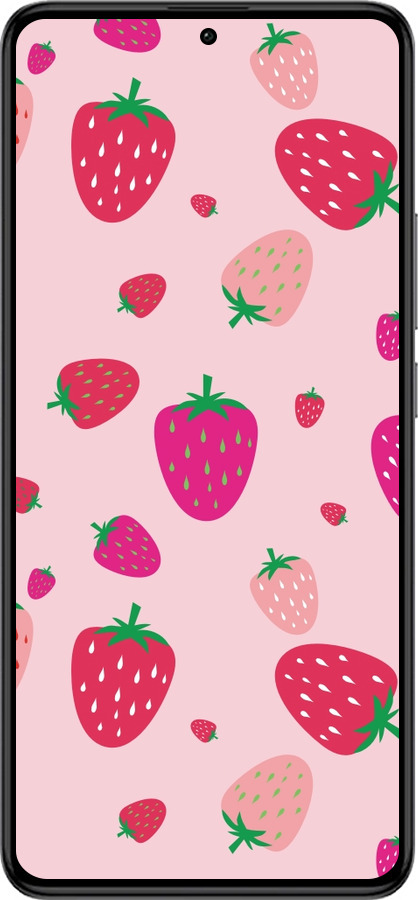 Силиконовый чехол Клубнички для Xiaomi Redmi K60 Pro - 4332u-3457 изображение 