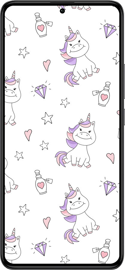 Силиконовый чехол Единорожка v2 для Xiaomi Redmi K60 Pro - 4703u-3457 изображение 