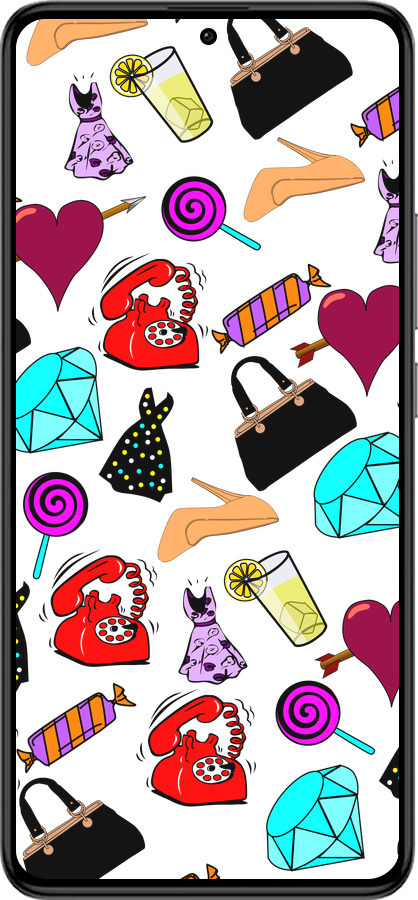 Силиконовый чехол stickers для Xiaomi Redmi K60 Pro - 4757u-3457 изображение 