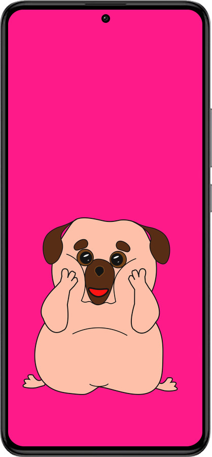 Силіконовий чехол Веселий мопс для Xiaomi Redmi K60 Pro - 4908u-3457 изображение 