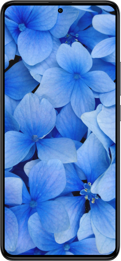 Силиконовый чехол Синие цветы для Xiaomi Redmi K60 Pro - 526u-3457 изображение 