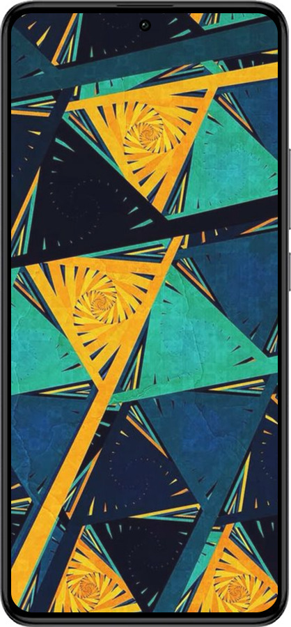 Силиконовый чехол Арт, абстракция, желтый, синий для Xiaomi Redmi K60 Pro - 5382u-3457 изображение 