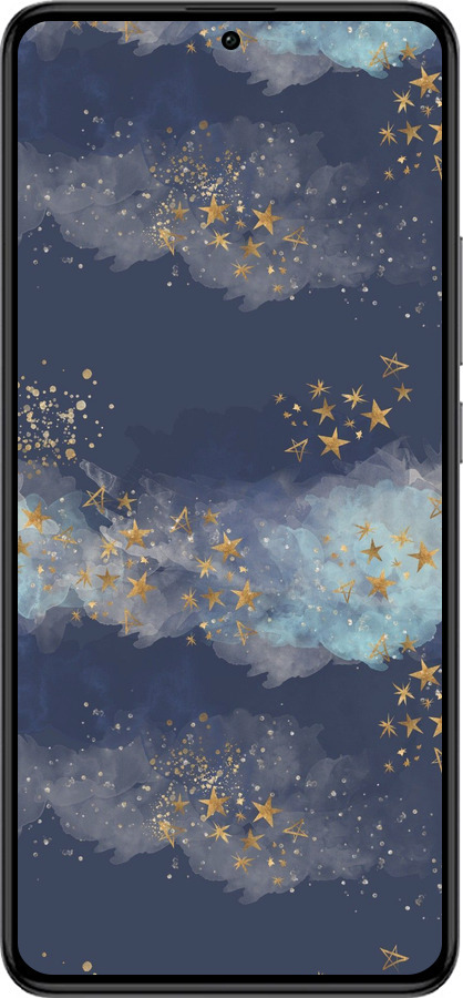 Силіконовий чехол Ніч золоті зірки для Xiaomi Redmi K60 Pro - 5421u-3457 изображение 