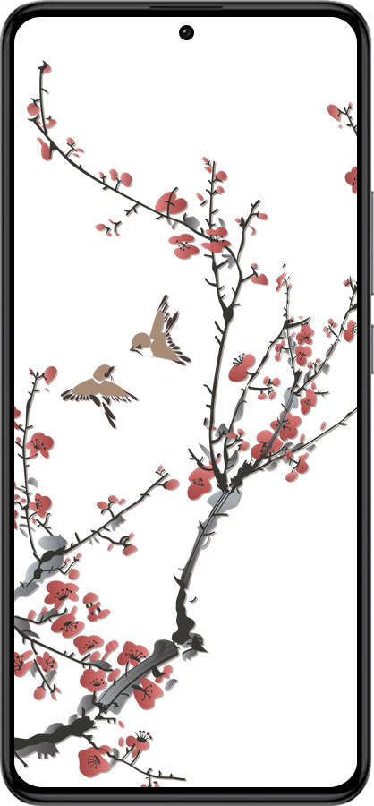 Силиконовый чехол Сакура v2 для Xiaomi Redmi K60 Pro - 5538u-3457 изображение 