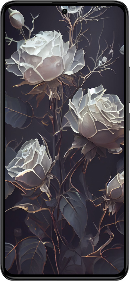Силіконовий чехол Троянди 2 для Xiaomi Redmi K60 Pro - 5550u-3457 изображение 