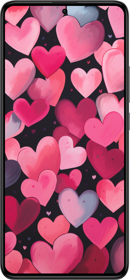 Силіконовий чехол Сердечка 4 для Xiaomi Redmi K60 Pro - 5662u-3457 изображение 
