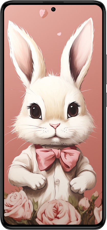 Силиконовый чехол Зайчик для Xiaomi Redmi K60 Pro - 5669u-3457 изображение 