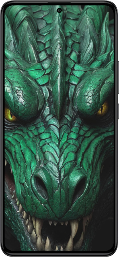 Силіконовий чехол Зелений дракон v2 для Xiaomi Redmi K60 Pro - 5817u-3457 изображение 