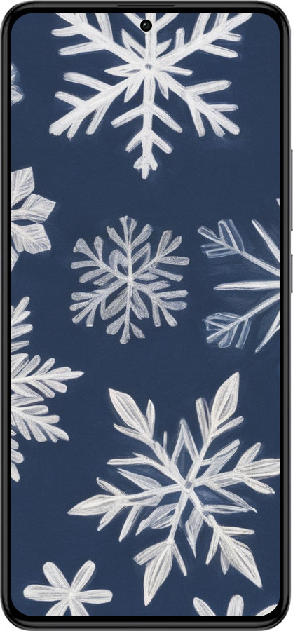 Силиконовый чехол Снежинки для Xiaomi Redmi K60 Pro - 5821u-3457 изображение 