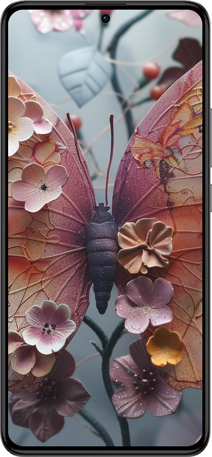 Силиконовый чехол Fairy Butterfly для Xiaomi Redmi K60 Pro - 6048u-3457 изображение 