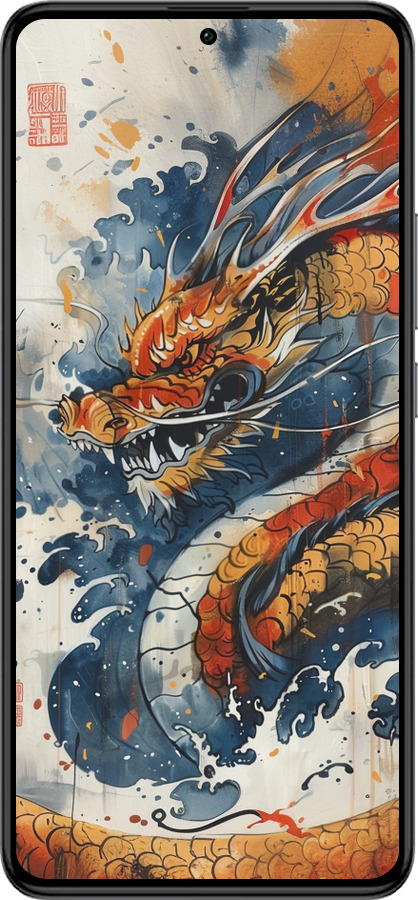 Силиконовый чехол Ярость дракона для Xiaomi Redmi K60 Pro - 6112u-3457 изображение 