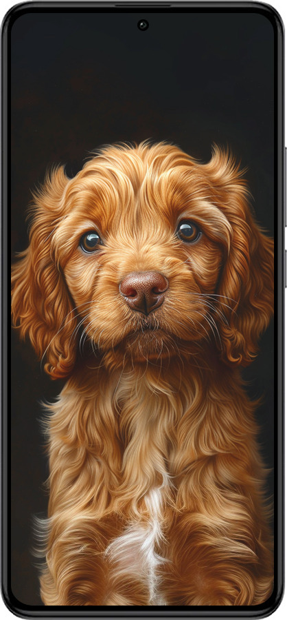Силиконовый чехол Cocker spaniel на черном фоне для Xiaomi Redmi K60 Pro - 6137u-3457 изображение 