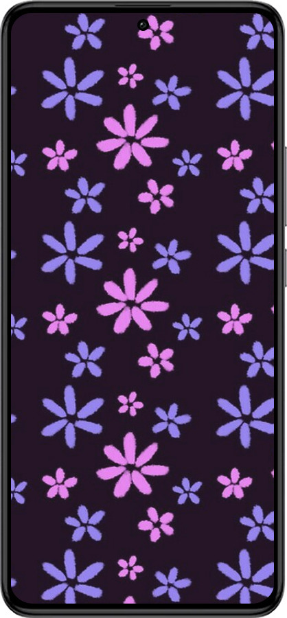 Силіконовий чехол з квітами для Xiaomi Redmi K60 Pro - 6258u-3457 изображение 