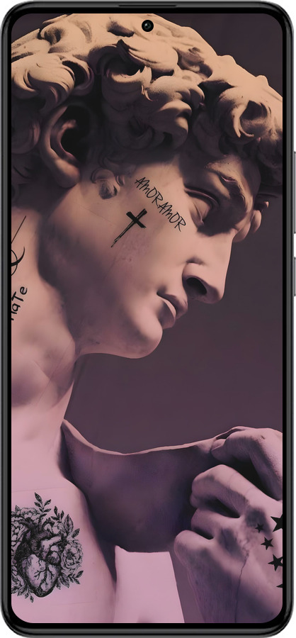 Силиконовый чехол Давид для Xiaomi Redmi K60 Pro - 6302u-3457 изображение 