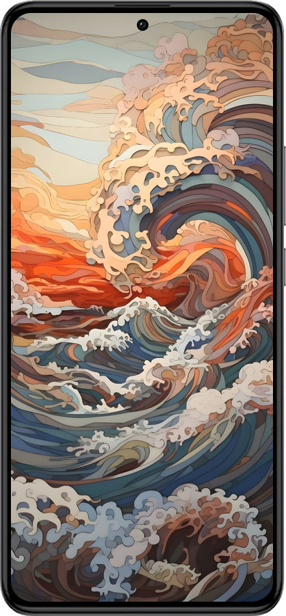 Силіконовий чехол Арт хвилі для Xiaomi Redmi K60 Pro - 6324u-3457 изображение 