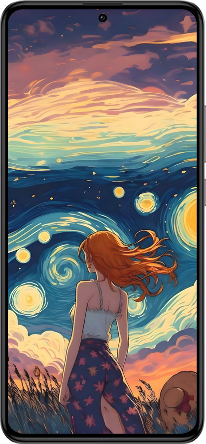 Силиконовый чехол Девушка Арт для Xiaomi Redmi K60 Pro - 6325u-3457 изображение 