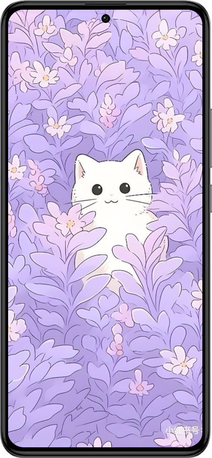 Силиконовый чехол Котик в цветах для Xiaomi Redmi K60 Pro - 6390u-3457 изображение 
