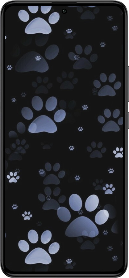 Силиконовый чехол С синими отпечатками лап для Xiaomi Redmi K60 Pro - 6441u-3457 изображение 
