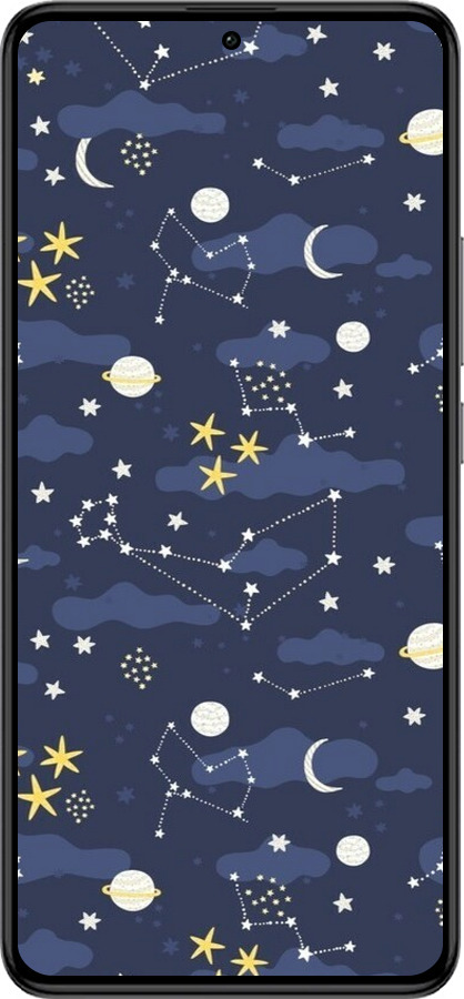 Силіконовий чехол Астрономічний візерунок для Xiaomi Redmi K60 Pro - 6446u-3457 изображение 