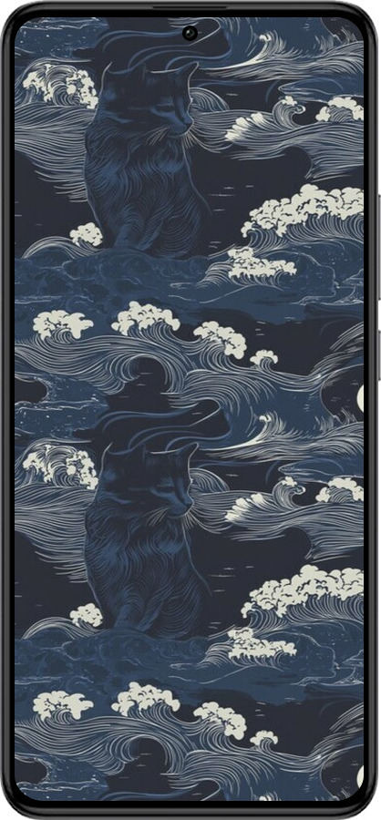Силиконовый чехол Морская тематика в стиле арт-деко для Xiaomi Redmi K60 Pro - 6520u-3457 изображение 
