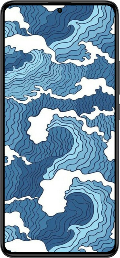 Силиконовый чехол Абстрактный рисунок морских волн для Xiaomi Redmi K60 Pro - 6538u-3457 изображение 