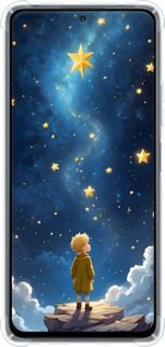 Силикон с усиленными углами чехол Маленький принц для Xiaomi Redmi Note 10 Pro - 6326sp-2297 изображение 