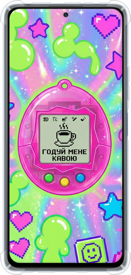 Силикон с усиленными углами чехол Y2K Aesthetic Retro Pet: Годуй мене кавою для Xiaomi Redmi Note 10 Pro - 6784sp-2297 изображение 