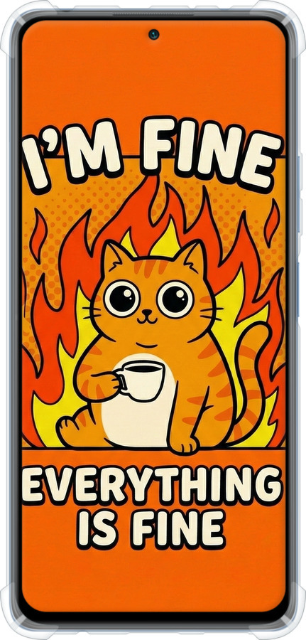 Силикон с усиленными углами чехол Funny Cat для Xiaomi Redmi Note 10 Pro - 6786sp-2297 изображение 