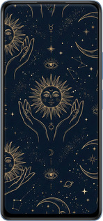 Силіконовий чехол Celestial Harmony: Sun & Moon Gold Mystic Pattern для Xiaomi Redmi Note 10 Pro - 6778u-2297 изображение 