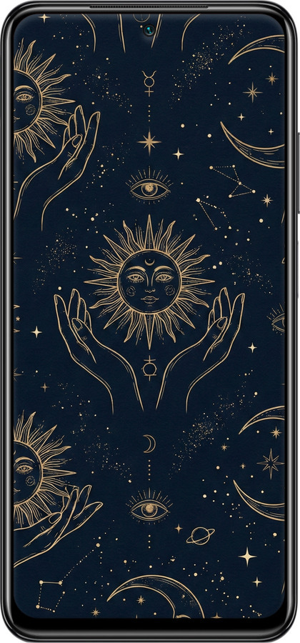 TPU чехол Celestial Harmony: Sun & Moon Gold Mystic Pattern для Xiaomi Redmi Note 10 - 6778b-2277 изображение 