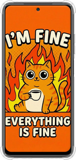 Силикон с усиленными углами чехол Funny Cat для Xiaomi Redmi Note 10S - 6786sp-2577 изображение 