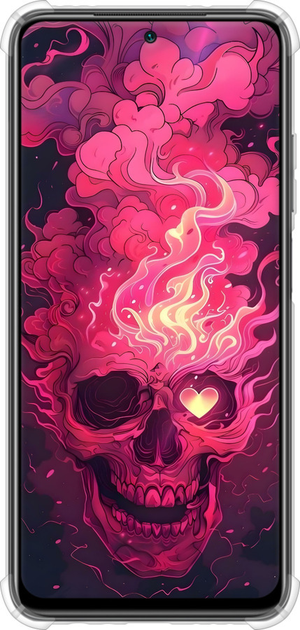 Силикон с усиленными углами чехол Череп арт для Xiaomi Redmi Note 10S - 6385sp-2577 изображение 